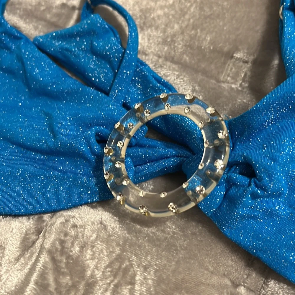 BRAND NEW BEACH BUNNY GLITTER ✨ LEXI X SIZE M blue - Picture 8 of 8
